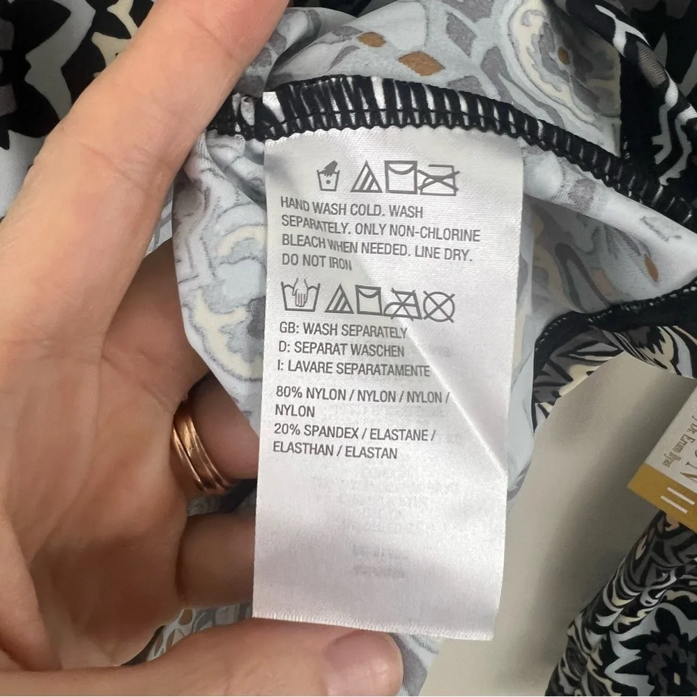 Ambernoon II by Dr. Erum Ilyas Floral Print 1/4 Zip Roll Tab Sleeve Rash Guard